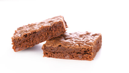 chocolate cake isolated on white background