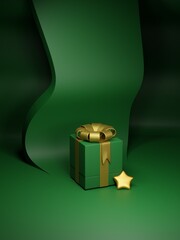 Present box with bow