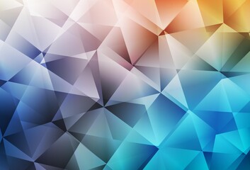 Obraz premium Light Blue, Yellow vector polygonal template.