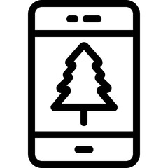 
Christmas Card Flat Vector Icon 
