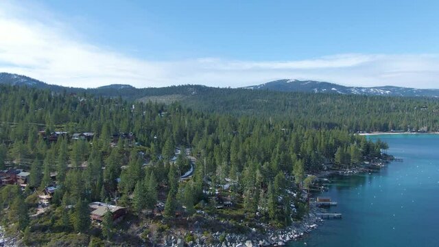 Lake Side Real Estate Flight in Lake Tahoe Northern California