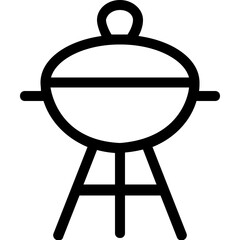 
Bbq Grill Flat Vector Icon
