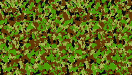 An Abstract Illustration of a Camouflage Fabric Pattern