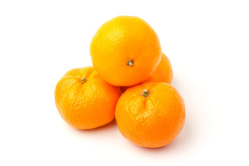 Mandarin-Honey Murcott oranges on white background, Golden orange to celebrate the Chinese festival.
