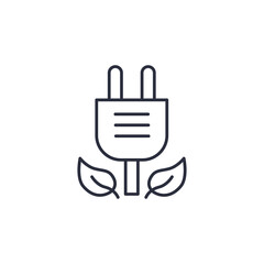 Eco energy icon isolated on white background. The environment symbol modern, simple, vector, icon for website design, mobile app, ui. Vector Illustration