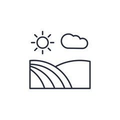 Landscape icon isolated on white background. The environment symbol modern, simple, vector, icon for website design, mobile app, ui. Vector Illustration