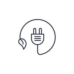 Eco energy icon isolated on white background. The environment symbol modern, simple, vector, icon for website design, mobile app, ui. Vector Illustration