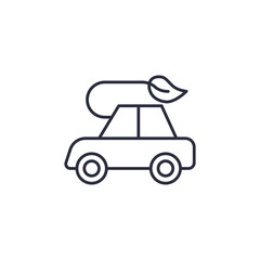 Eco car icon isolated on white background. The environment symbol modern, simple, vector, icon for website design, mobile app, ui. Vector Illustration