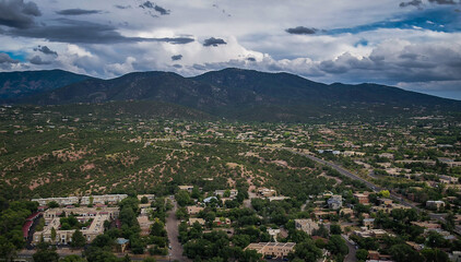 Fototapeta na wymiar Sante Fe, New Mexico In High Quality Aerial/Drone Views