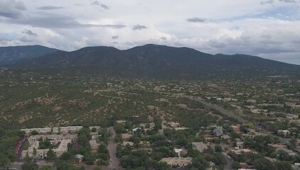 Fototapeta na wymiar Sante Fe, New Mexico In High Quality Aerial/Drone Views