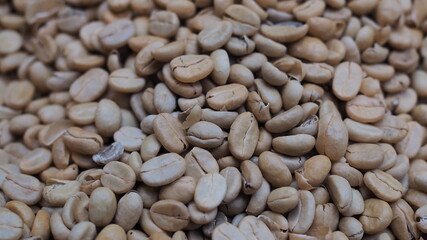 Close up of fresh coffee beans 