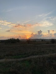 sunset in the mountains
