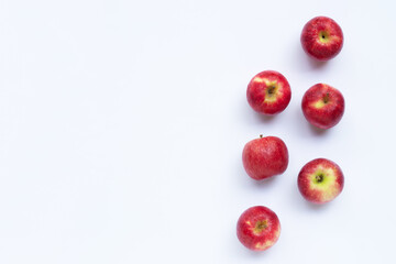Fresh apples on white background.