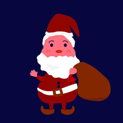 santa claus with bag