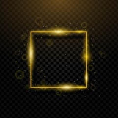Vector frame with light effects and elements.