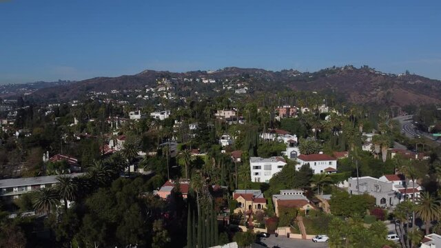 Hollywood Hills Drone Shot with Freeway