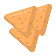 Tortilla chips vector color icon design, Nacho concept, Mexican culture symbol on White background, Customs and Traditions Signs, cinco de Mayo federal holiday elements 