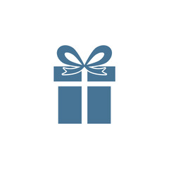 Gift box icon. Holiday concept silhouette present box. Vector illustration isolated on white.