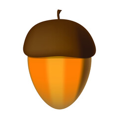 Acorn vector isolated on white background