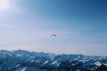paraglider in the mountains