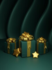 Gift box with ribbon