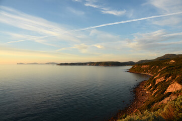 coastal view in alghero, sardinia, italy