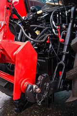 hitching device of an agricultural tractor