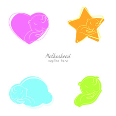 vector set of baby icon