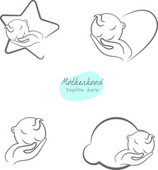 vector set of baby icon