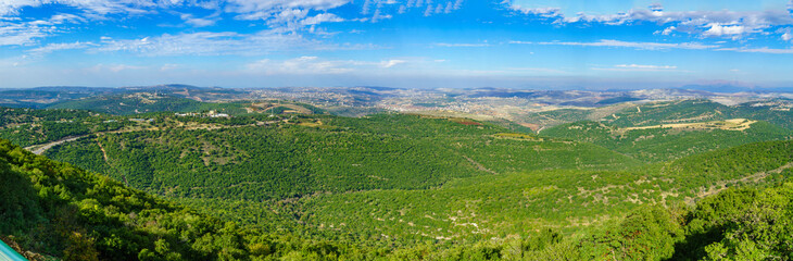 Fototapeta na wymiar Panoramic view of the Upper Galilee