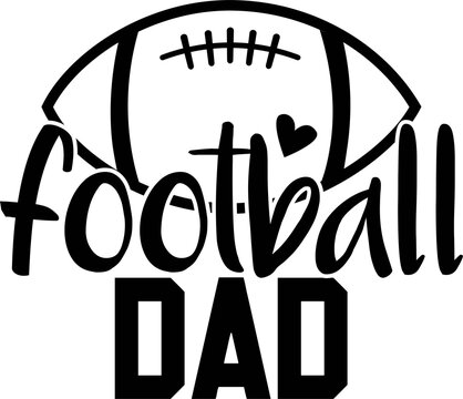 Football dad on the white background. Vector illustration