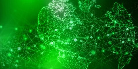 2d illustration world map abstract background