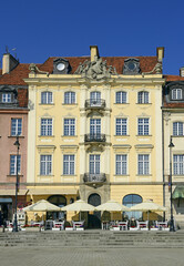 Warsaw - Houses of Cracow suburb (Krakowskie Przedmiescie), the historical part of the city following the Old Town, Poland