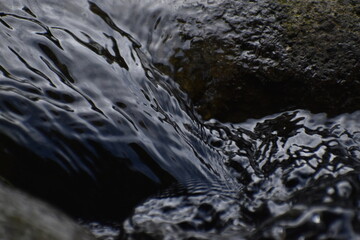 The water flowing between the stones in Sapporo Japan