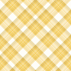 Seamless pattern in yellow and white colors for plaid, fabric, textile, clothes, tablecloth and other things. Vector image. 2