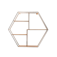 Modern shelf on white background