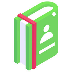 
Contacts book vector, profile on booklet
