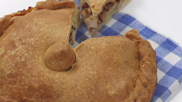 salted torat of meat and vegetables sa panada from sardinia