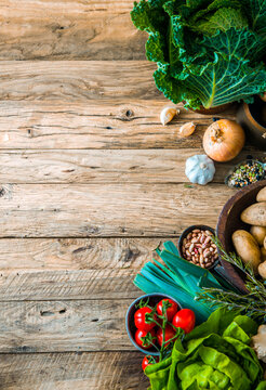 Vegetables On Wood