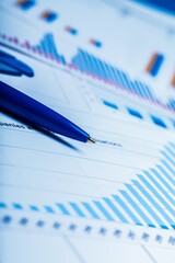 Pen on Business Graphs