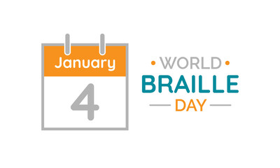 Vector illustration on the theme of World Braille day observed each year on January 4th across the globe.