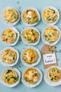 Egg Muffins With Salmon And Broccoli