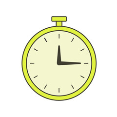 Stopwatch symbol. Time icon vector flat design illustration