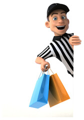 Fun 3D Illustration of an american Referee