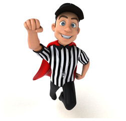 Fun 3D Illustration of an american Referee