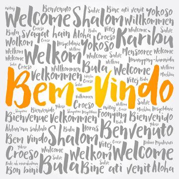 Bem-Vindo (Welcome in Portuguese) word cloud