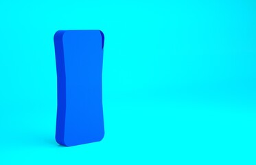 Blue Remote control icon isolated on blue background. Minimalism concept. 3d illustration 3D render.