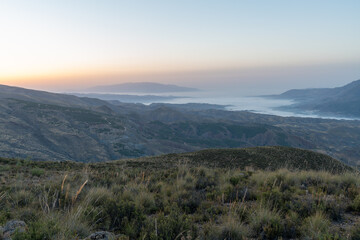 Fog in the valley of Bajo Andarax in Almer&iacute;a