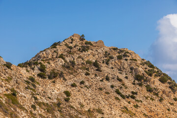 View of the mountain, ios Island, Greece.