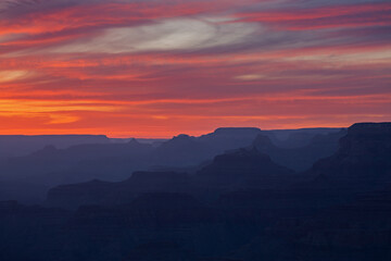 Sunset from Lipan Point, South Rim, Grand Canyon National Park, Arizona, USA